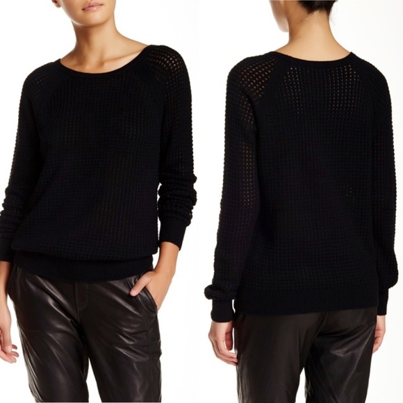 Vince Sweaters - Vince Cashmere Oversized Thermal Waffle Open Sz M